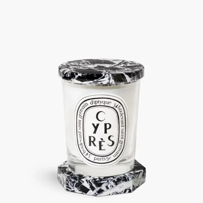 Soporte octogonal de mármol antiguo – para velas clásicas